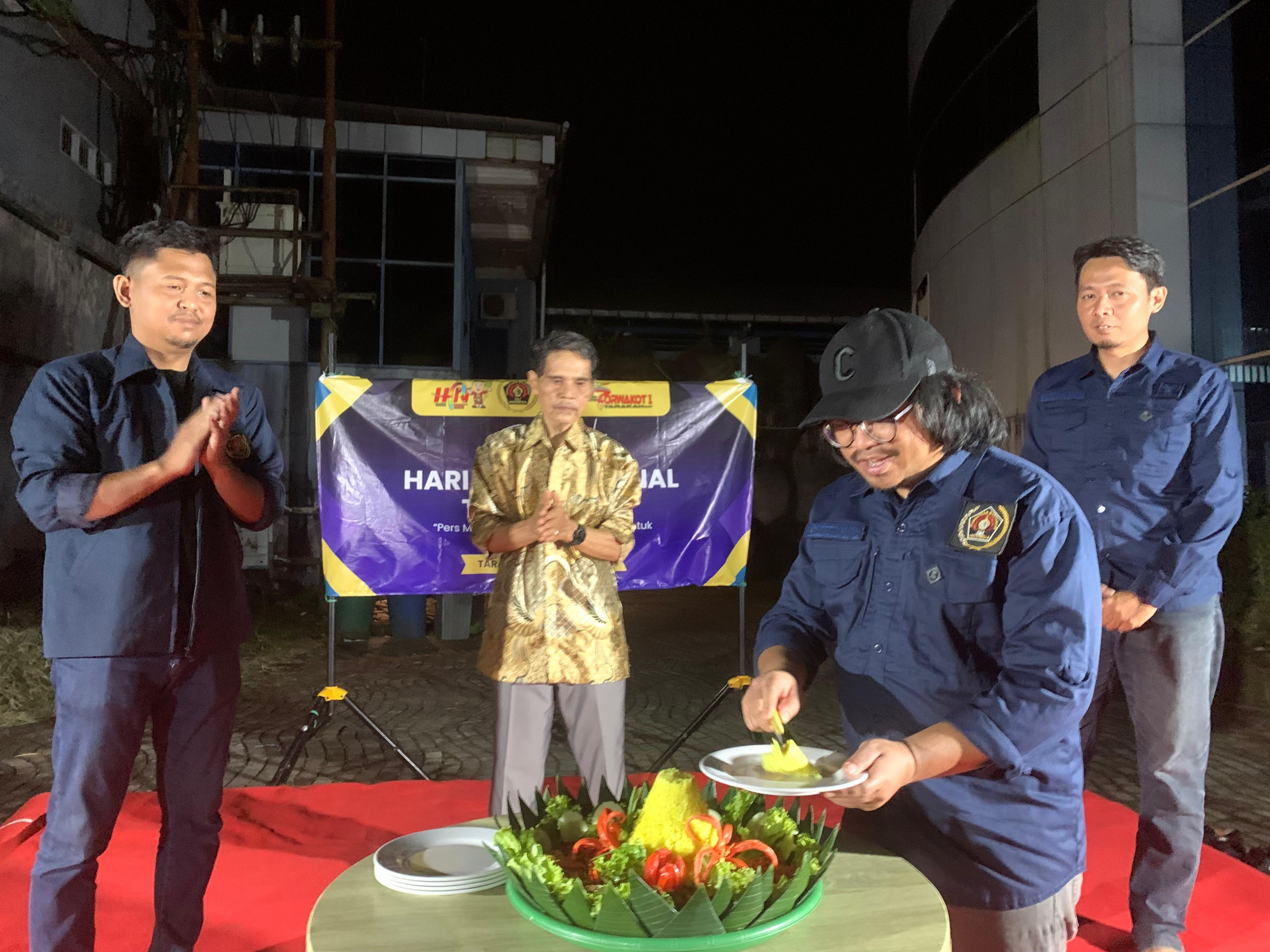 PWI Tarakan Rayakan HPN dengan Potong Tumpeng, Bersama Seluruh Pengurus dan Anggota PWI