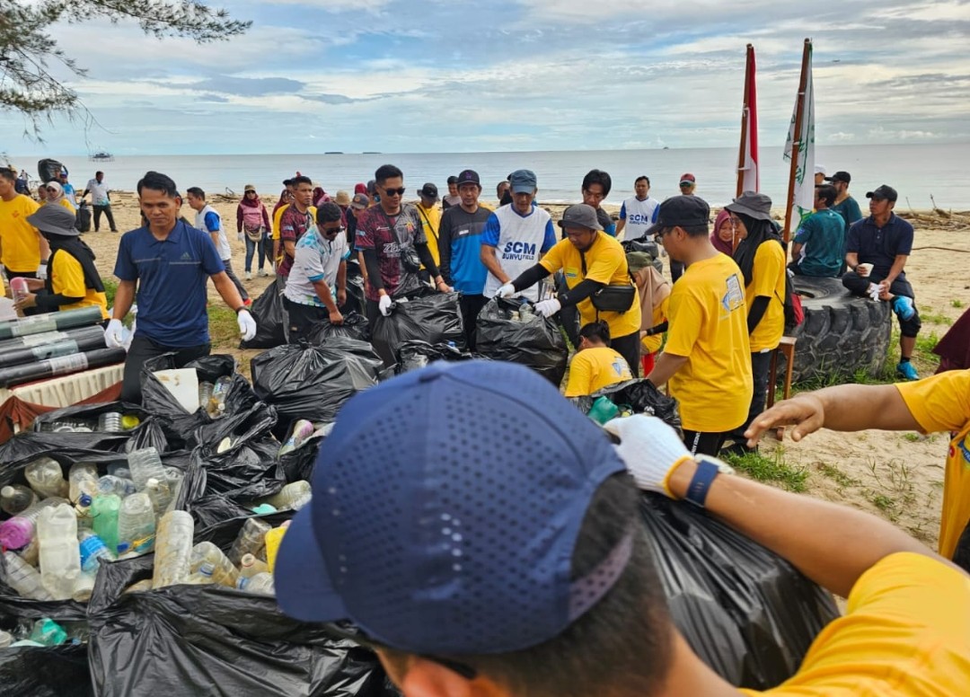 PT Pertamina EP Bunyu Field Gelar Aksi Bersih-Bersih Pantai dari Sampah Plastik