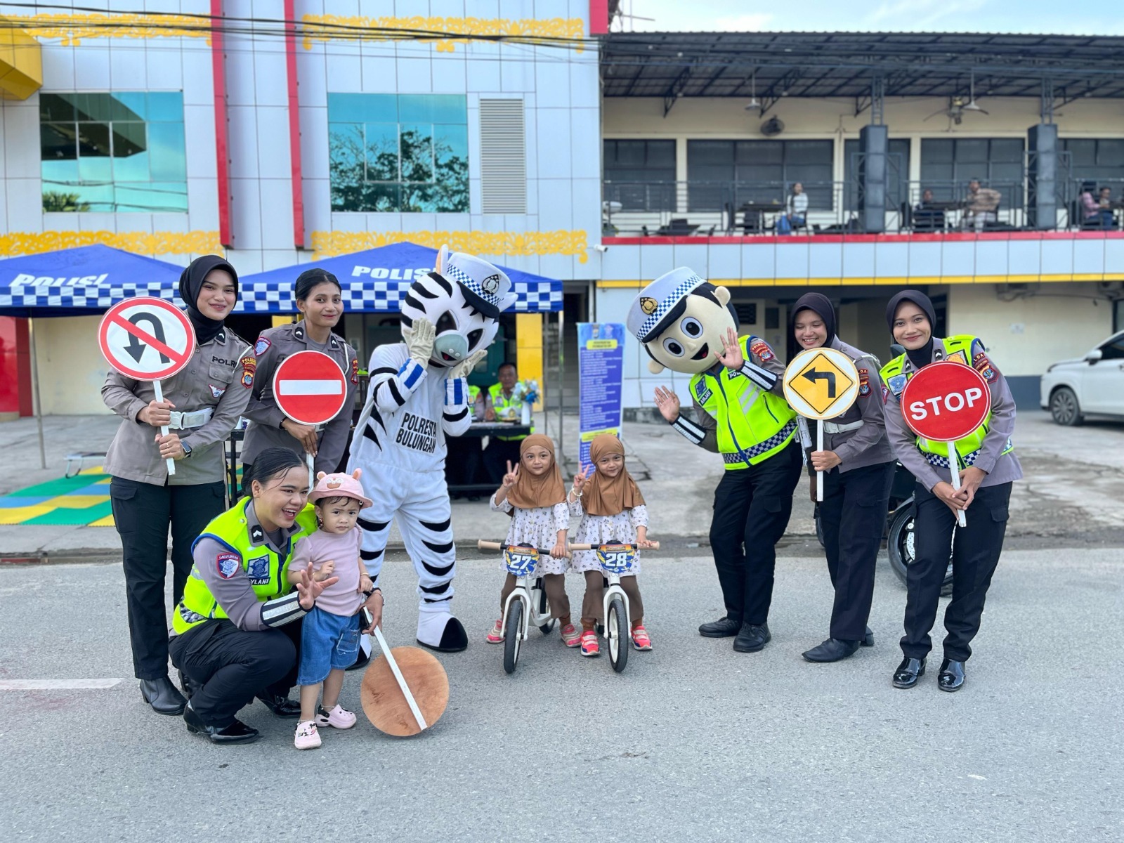 Ditlantas Polda Kaltara Semarakkan Car Free Day Tebu Kayan dengan Kampanye Tertib Lalu Lintas