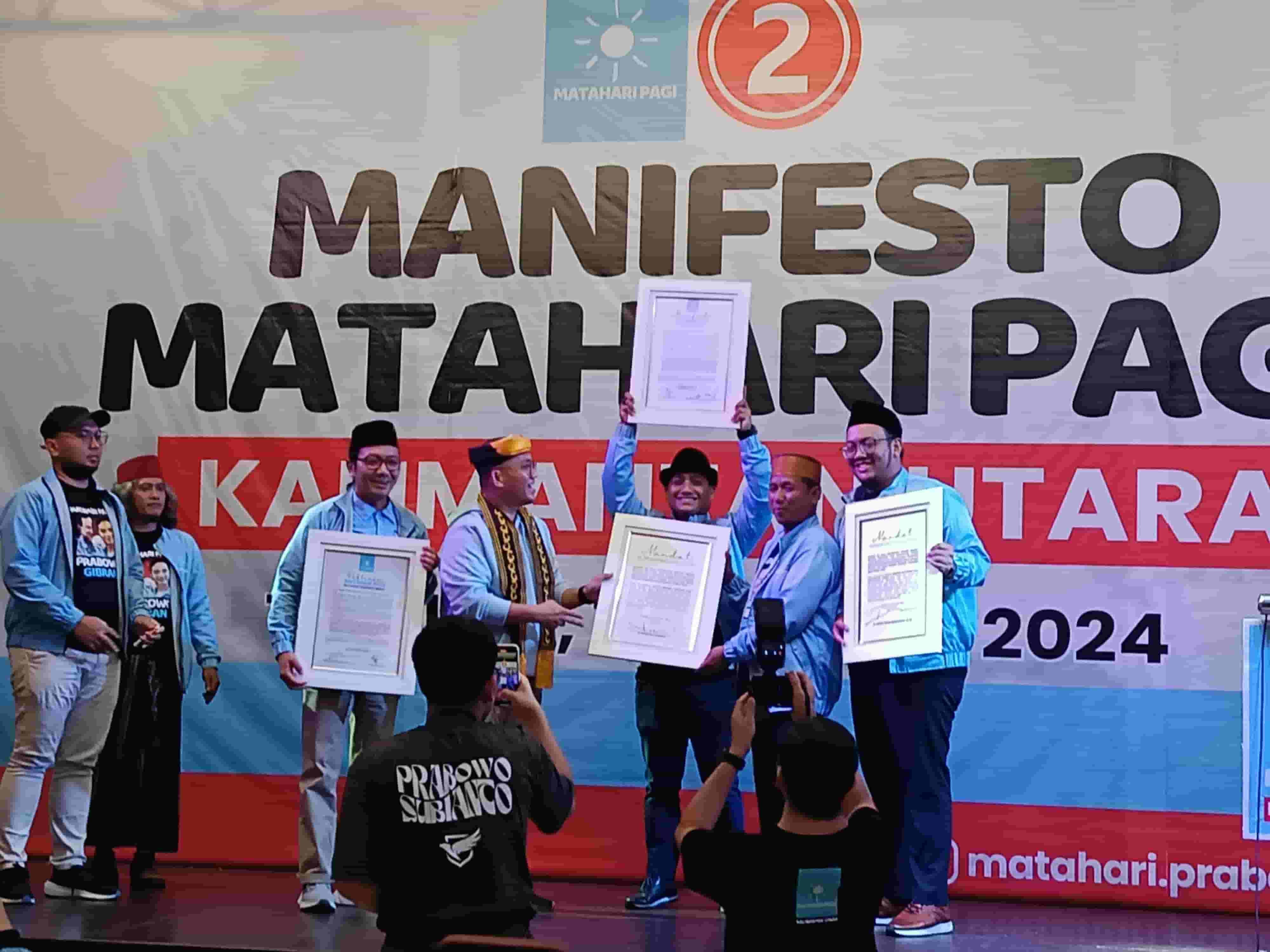 Manifesto Matahari Pagi Kaltara, Target 70 Persen Suara Prabowo-Gibran