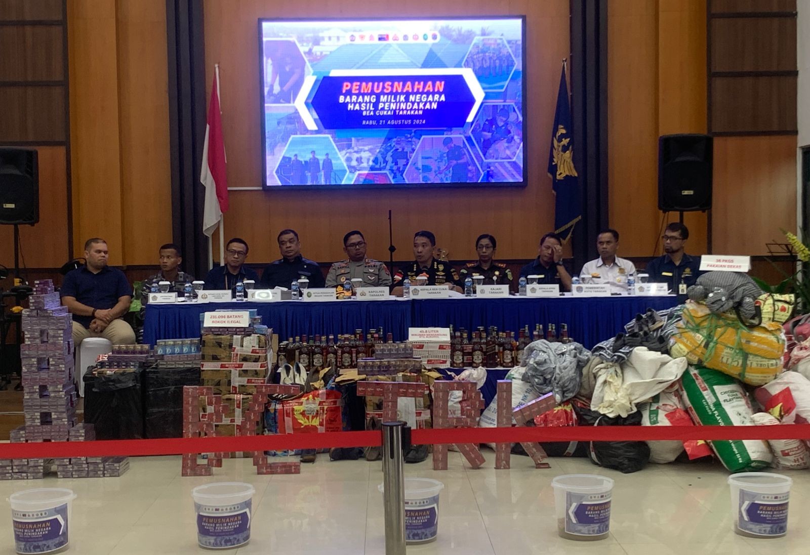 Pemusnahan Barang Milik Negara Eks Penindakan Bea Cukai Tarakan