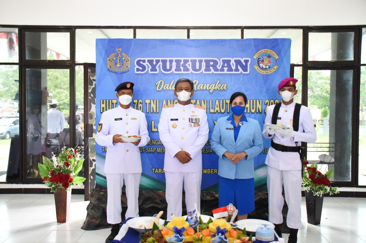 Lantamal XIII Pusatkan Puncak Perayaan HUT KE-76 TNI AL di Yonmarhanlan XIII