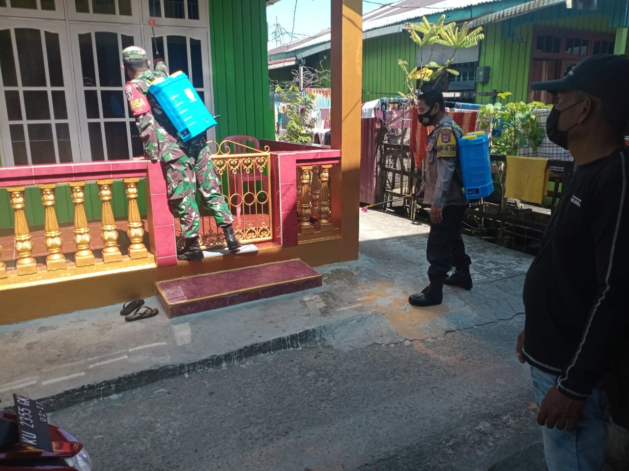 Minimalisir Penyebaran Covid 19 Diwilayah, Ini Upaya Babinsa Koramil 0907/03 Tarbar