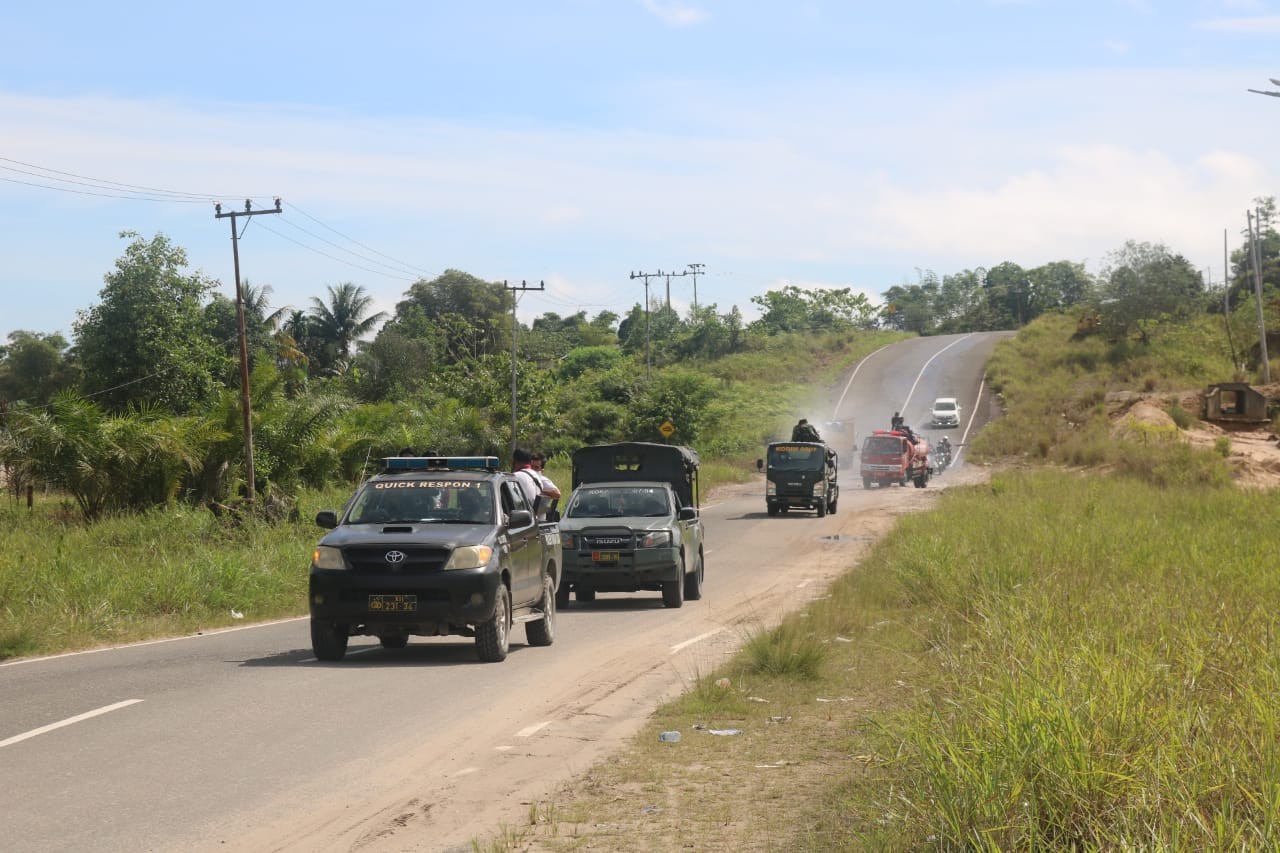 Sambut HUT Kodam VI/Mlw Ke – 63, Penyemprotan Disinfektan Dilakukan Kodim 0907/Trk