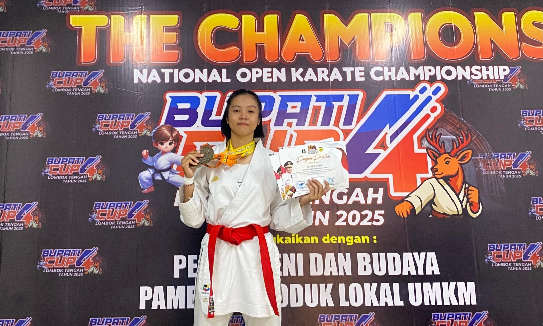 Karateka Polda Kaltara Berhasil Meraih Juara 1 Pada National Open Karate Championship