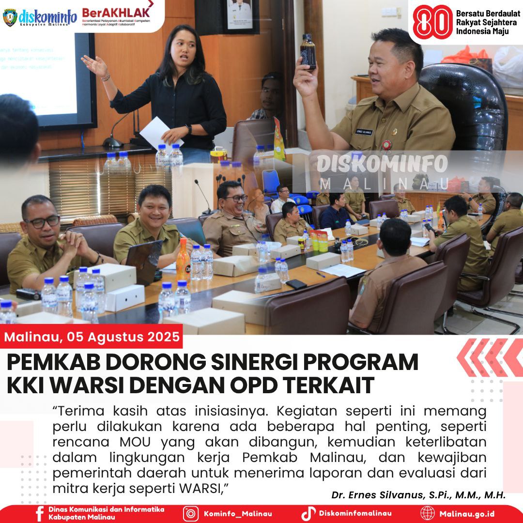 Pemkab Dorong Sinergi Program KKI WARSI dengan OPD Terkait