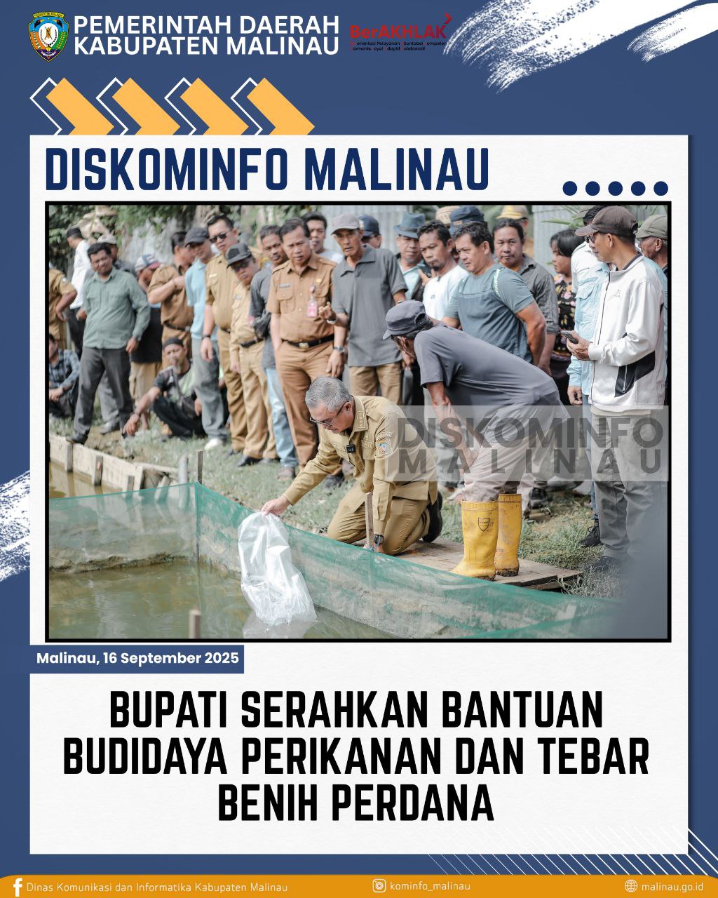 Bupati Serahkan Bantuan Budidaya Perikanan dan Tebar Benih Perdana