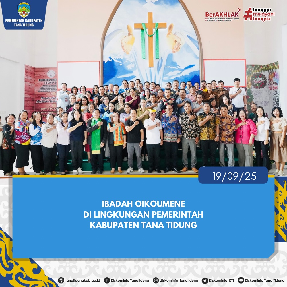 Wakil Bupati Sabri Hadiri Ibadah Oikoumene Asn Kristen Dan Katolik Di Tana Tidung