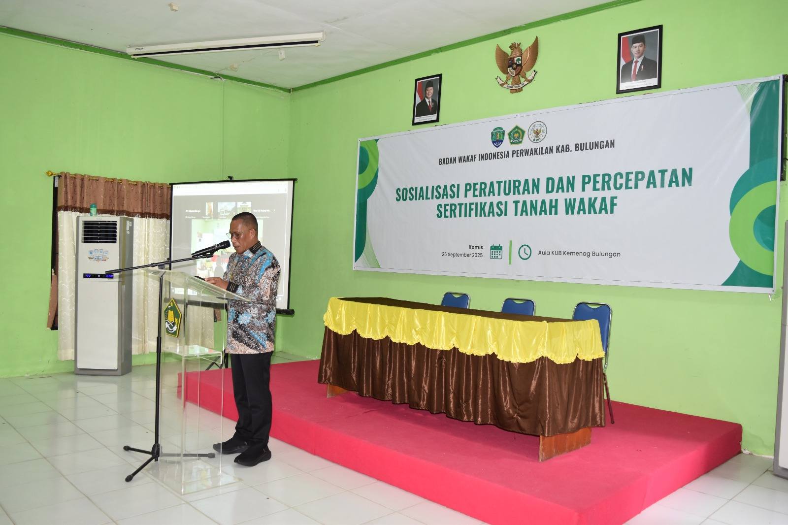 Bupati Bulungan Buka Sosialisasi Percepatan Sertifikasi Tanah Wakaf