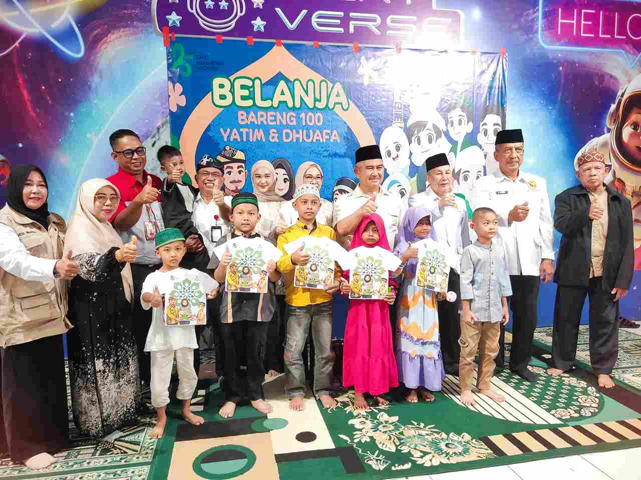 Belanja Bareng 100 Yatim dan Dhuafa, Program Tahunan Baznas Tarakan ke-11 Berlangsung Meriah