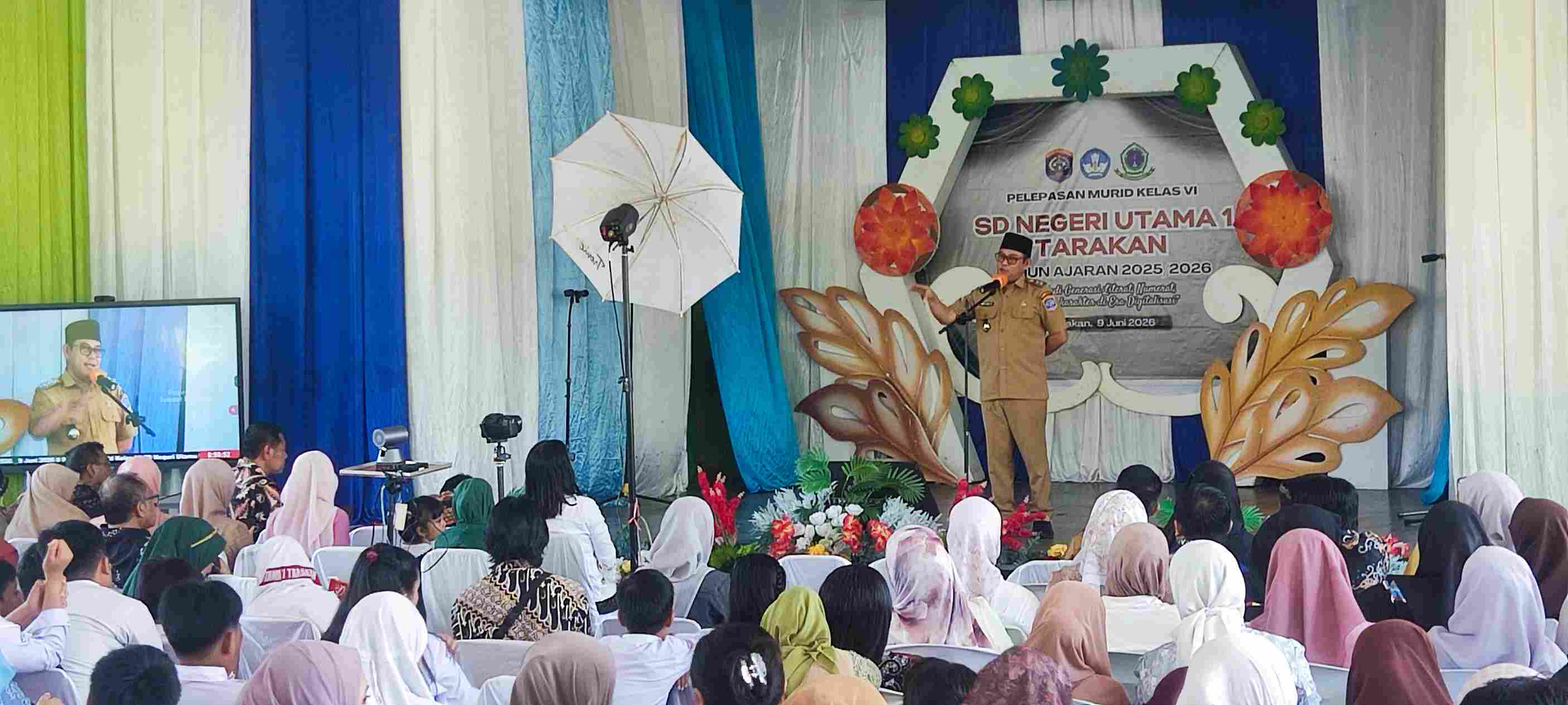 Wakil Wali Kota Tarakan Hadiri Pelepasan 106 Siswa Kelas VI SD Negeri Utama 1 Tarakan